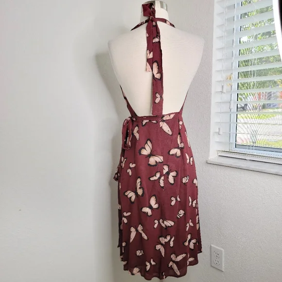REFORMATION Johnson Halter Dress In Mariposa XS. - Picture 5 of 9